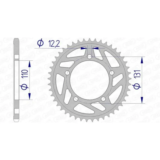 AFAM Aluminiumritzel hinten 165801 - 520 für BMW S1000R, S1000RR 165801-44
