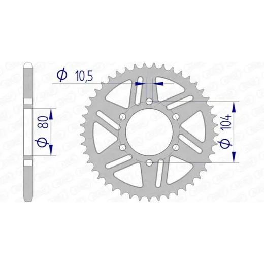 AFAM Aluminium Rear Sprocket 17606520 for Kawasaki NINJA650, NINJAZX-10R, NINJAZX-10R