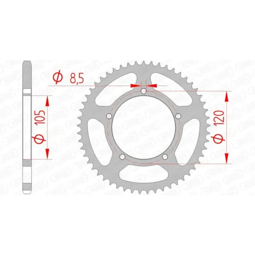AFAM Standard Stahlritzel hinten 35103 - 420 für Aprilia, MBK, Yamaha