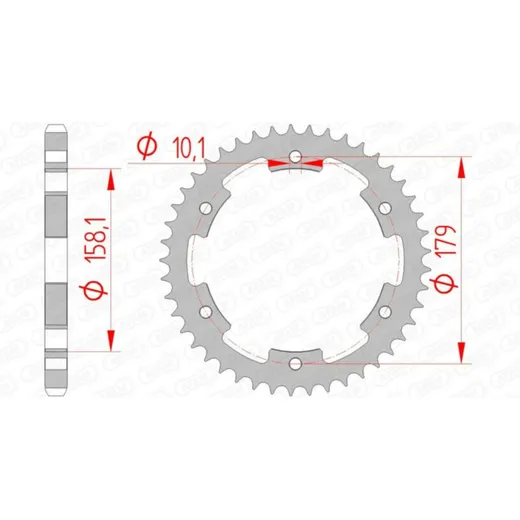 AFAM Standard Stahlritzel hinten 35804 - 525 für Aprilia ETV1000CAPONORD