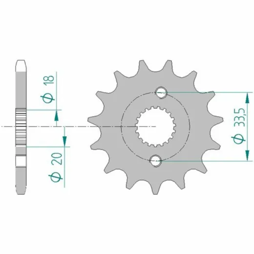 AFAM Standard Stahlritzel vorne 20211 - 420 für Honda CRF150R