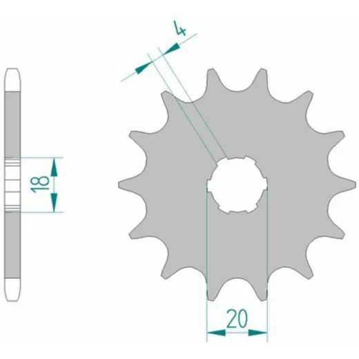 AFAM Standard Stahlritzel vorne 20303 - 520