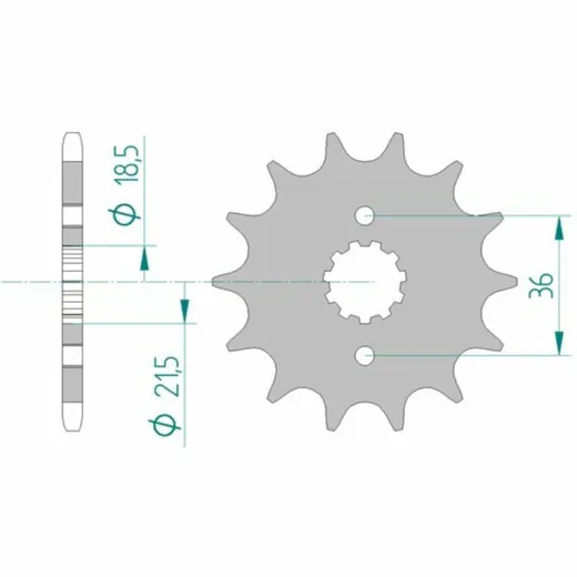 AFAM Standard Stahlritzel vorne 20304 - 520 für Honda NX250
