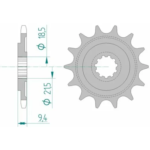 AFAM Standard Stahlritzel vorne 20310 - 520 für Honda CR250R, CR500R