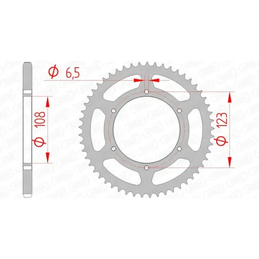 AFAM Standard Stahlritzel hinten 92114 - 420 für Derbi, Aprilia, Gilera