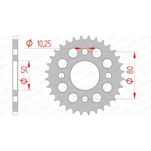 AFAM Standard Stahlritzel hinten 92127 - 420