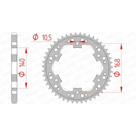 AFAM Standard Stahlritzel hinten 92635 - 525 für BMW F650GS, F700GS, F750GS