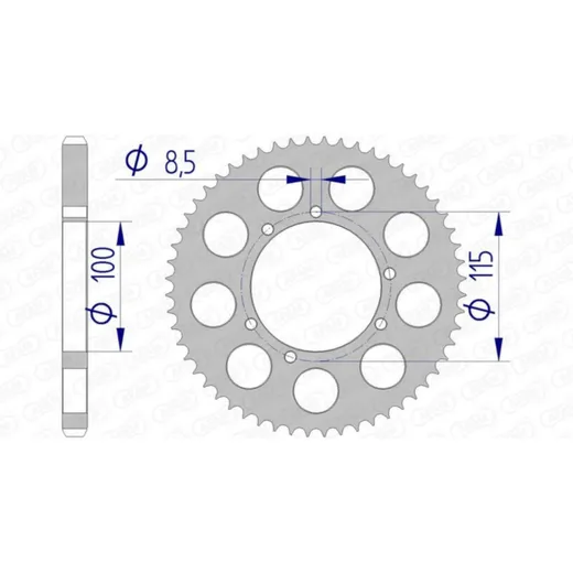 AFAM Aluminiumritzel hinten 93117 - 428 für Beta RRT50ENDURO