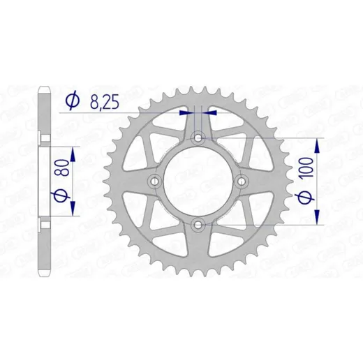 AFAM Aluminiumritzel hinten 93320 - 520 für Beta, für: Gas Gas, Sherco 93320-42