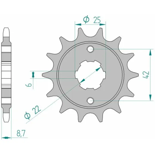 AFAM Standard Stahlritzel vorne 20401 - 520 für Honda CB400, CM400