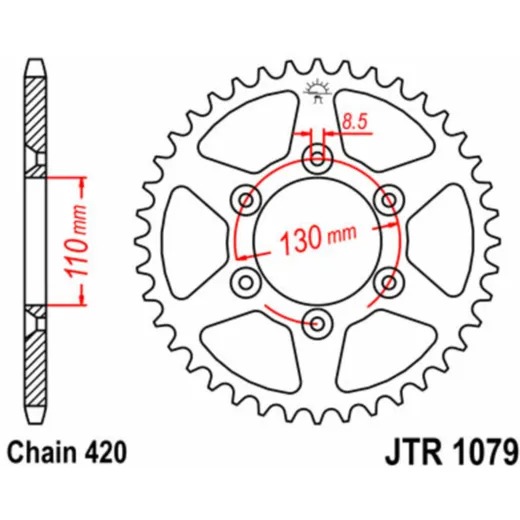 JT SPROCKETS Standard Stahlritzel hinten 1079 - 420