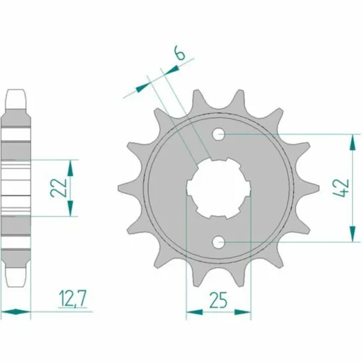 AFAM Standard Stahlritzel vorne 20502 - 530 für Honda CB550, CB750