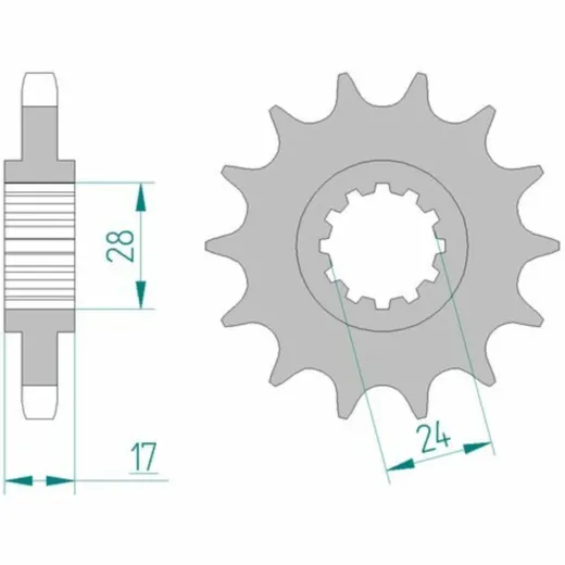 AFAM Standard Stahlritzel vorne 20504 - 530 für Honda CBR600F 20504-14