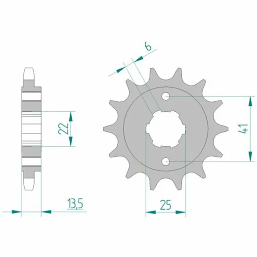 AFAM Standard Stahlritzel vorne 20506 - 525 für Honda XL600V
