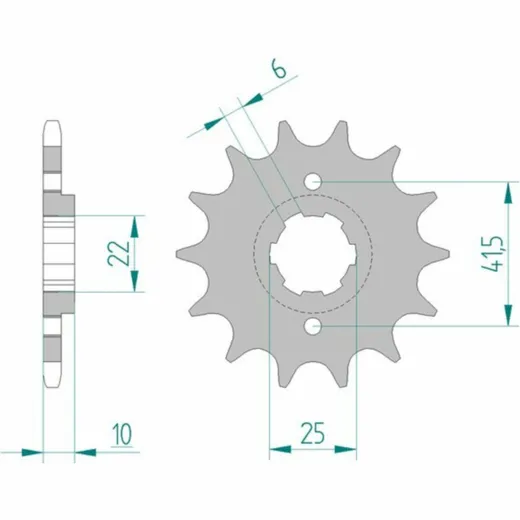 AFAM Standard Stahlritzel vorne 20508 - 520 für Honda NX650DOMINATOR 20508-15