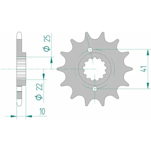 AFAM Standard Stahlritzel vorne 20509 - 520 für Honda FMX650, FX650, NX500DOMINATOR 20509-15