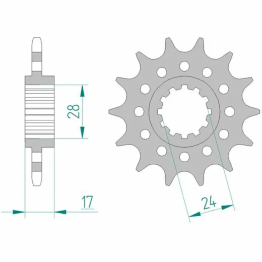 AFAM Standard Stahlritzel vorne 20511 - 520 für Honda CBR600F