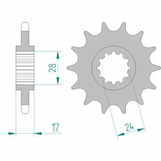 AFAM Standard Stahlritzel vorne 20515 - 525 für Honda CB600FHORNET, CBF600N, CBF600S 20515-15