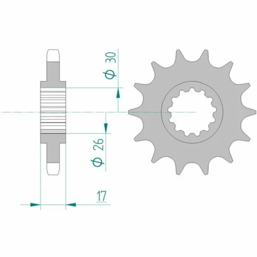 AFAM Standard Stahlritzel vorne 20603 - 530 für Honda CB1000R, CB900FHORNET, CBF1000 20603-16