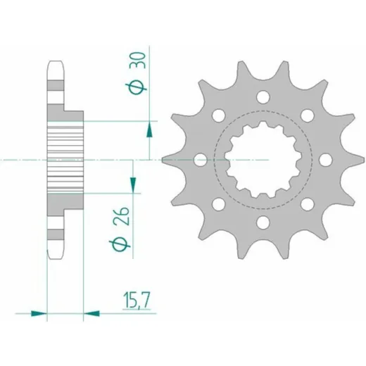 AFAM Standard Stahlritzel vorne 20605 - 525 für Honda VFR750R