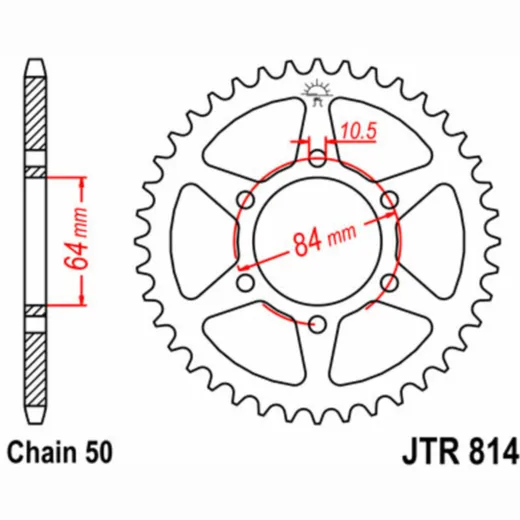 JT SPROCKETS Standard Stahlritzel hinten 814 - 530 für Suzuki GS400, GS450, GS550 JTR814.41