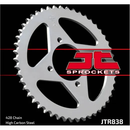 JT SPROCKETS Standard Stahlritzel hinten 838 - 428 für Yamaha CRYPTON105, CRYPTON135, YBR125 SYM XS125K4T JTR838.49