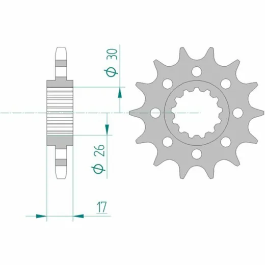 AFAM Standard Stahlritzel vorne 20615 - 525 für Honda CBR1000RR, CBR900RR, VTR1000F