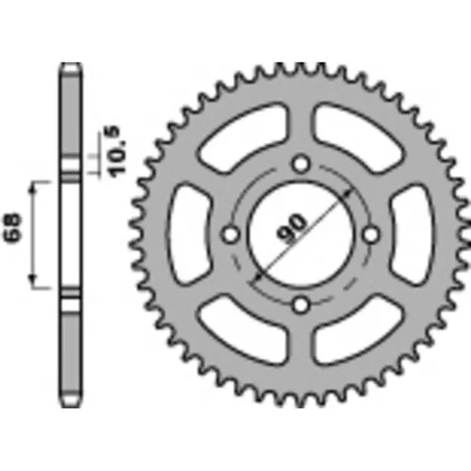 PBR Standard Stahlritzel hinten 243 - 520