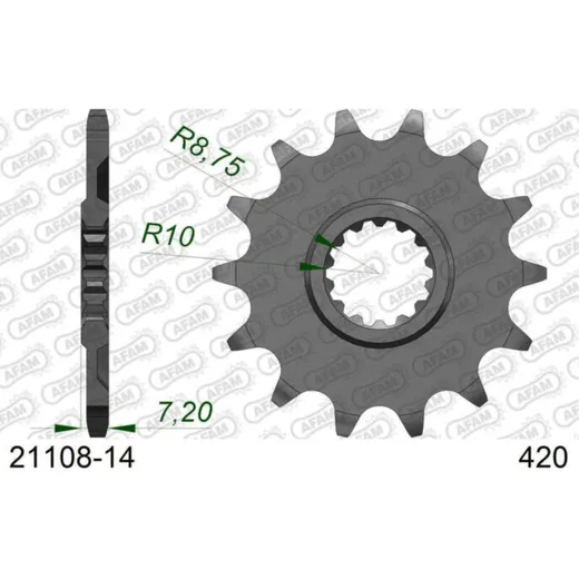 AFAM Standard Stahlritzel vorne 21108420 für Yamaha YZ65