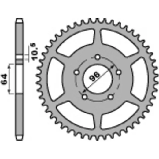 PBR Standard Stahlritzel hinten 254 - 520 für Honda CBF250, XL200R