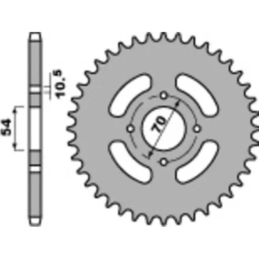 PBR Standard Stahlritzel hinten 4304 - 428 für Honda CBR125R