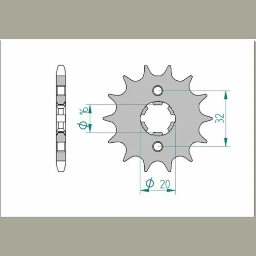 AFAM Standard Stahlritzel vorne 21208 - 428 für Beta, Rieju, Yamaha 21208-15
