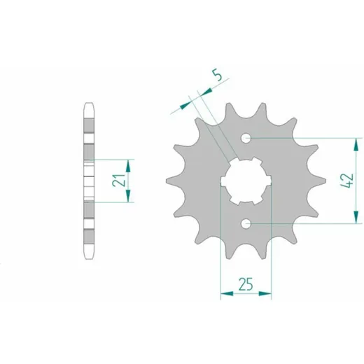 AFAM Standard Stahlritzel vorne 21301 - 520 für Yamaha RD250, SR250, XT250 21301-16