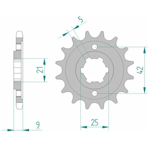 AFAM Standard Stahlritzel vorne 21304 - 428 für Yamaha XT350