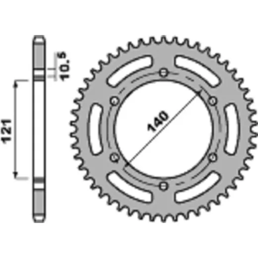 PBR Standard Stahlritzel hinten 4598 - 520