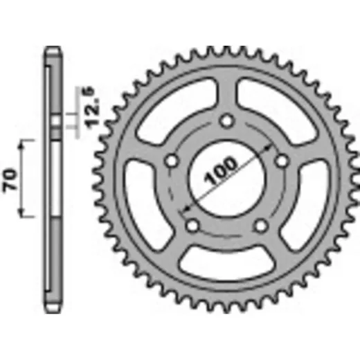 PBR Standard Stahlritzel hinten 4646 - 525 für BMW HP4, S1000RR