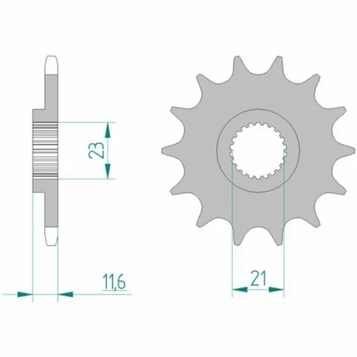 AFAM Standard Stahlritzel vorne 21307 - 520 für Yamaha TT-R250