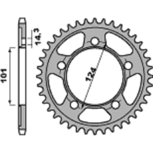 PBR Racing Aluminium Ultra-Light Hard Anodized Rear Sprocket 4686 - 520 4683.42.LD