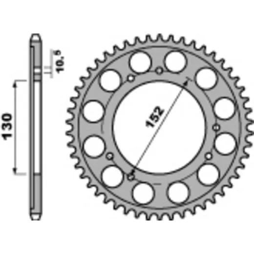PBR Standard Stahlritzel hinten 713 - 530 für Cagiva ELEFANT750, ELEFANT900, GRANCANYON900