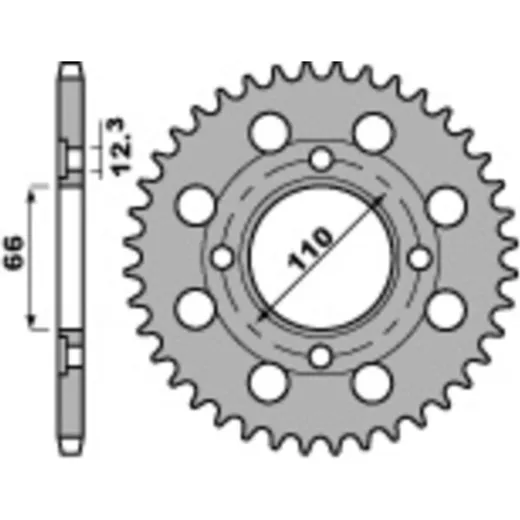 PBR Standard Stahlritzel hinten 849 - 530