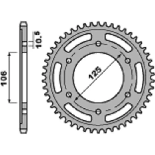 PBR Racing Ultraleichtes Aluminiumritzel hinten 4530 - 520 für Triumph DAYTONA675