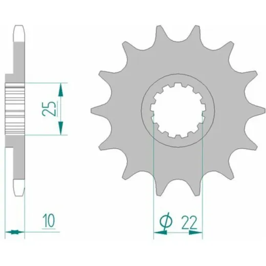 AFAM Standard Stahlritzel vorne 21510 - 520 für Yamaha, Aprilia, Derbi 21510-15