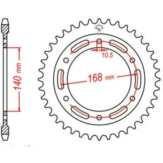 JT SPROCKETS Standard Stahlritzel hinten 3 - 525 für BMW F650GS, F700GS, F800GS JTR3.42