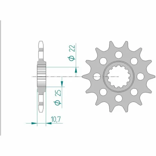 AFAM Standard Stahlritzel vorne 21511 - 520 für Yamaha YZF-R6 21511-15