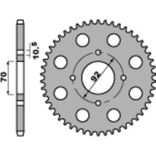 PBR Standard Stahlritzel hinten 476 - 530