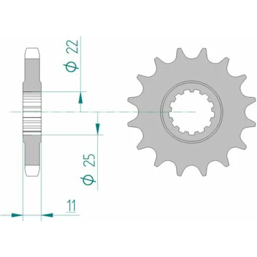 AFAM Standard Stahlritzel vorne 21602 - 530 für Yamaha FZ750, FZ6600, FZ6600S2