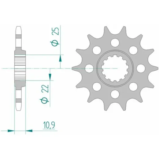 AFAM Standard Stahlritzel vorne 21603 - 520 für Yamaha FZ6600, FZ6600S2, YZF-R6 21603-14