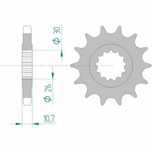 AFAM Standard Stahlritzel vorne 21801 - 530 für Yamaha FJ1100, FJ1200, FZ1N