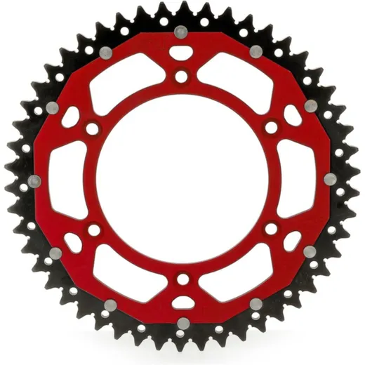 ART Dual-Components Ultraleichtes selbstreinigendes Aluminium-/Stahlritzel hinten 822 - 520 für Husqvarna, Beta, für: Gas Gas ART-822-50-RED