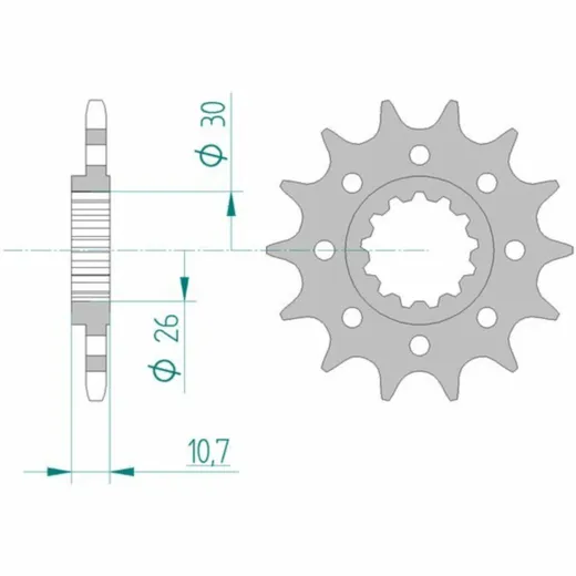 AFAM Racing Stahlritzel vorne 21804 - 520 für Yamaha YZF-R1 21804-17